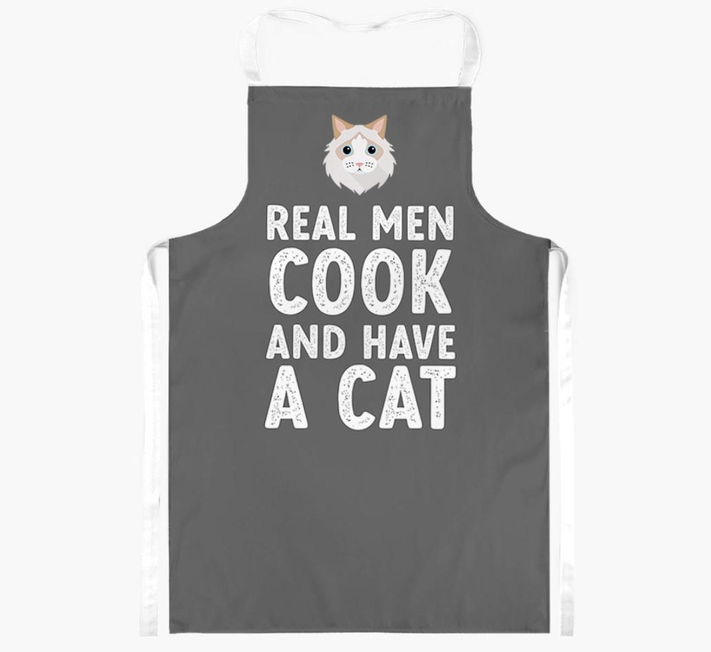 Real Men Cook and Have a Cat: Personalized {breedShortName} Apron