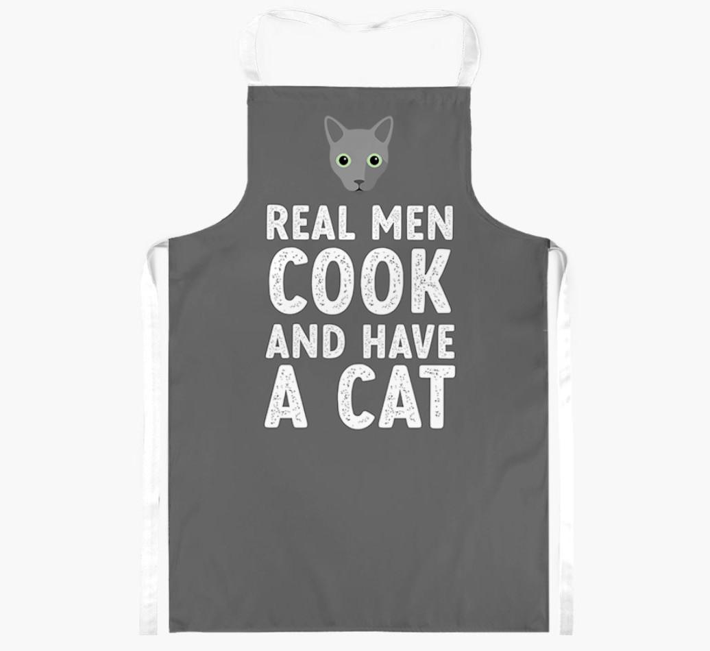 Real Men Cook and Have a Cat: Personalized {breedShortName} Apron