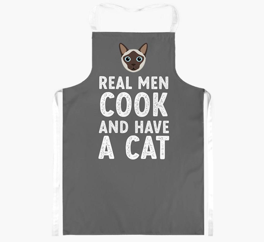 Real Men Cook and Have a Cat: Personalized {breedShortName} Apron