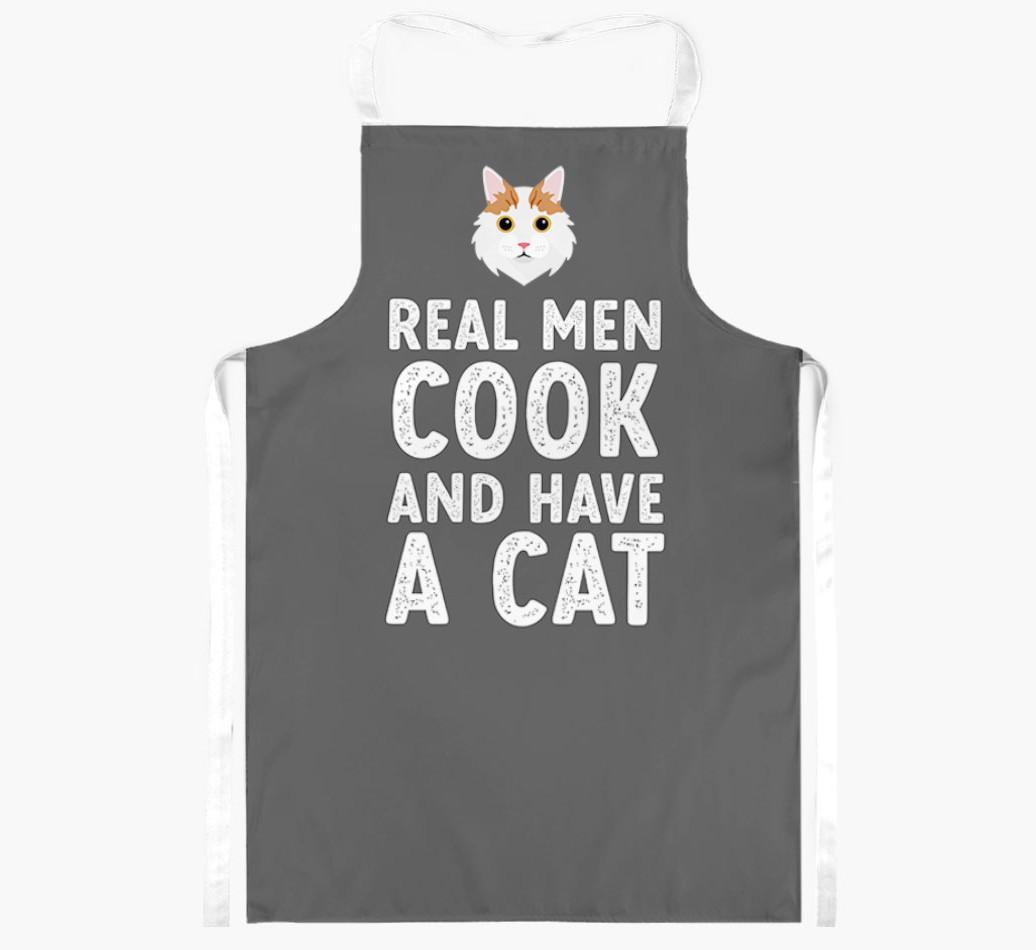 Real Men Cook and Have a Cat: Personalized {breedShortName} Apron
