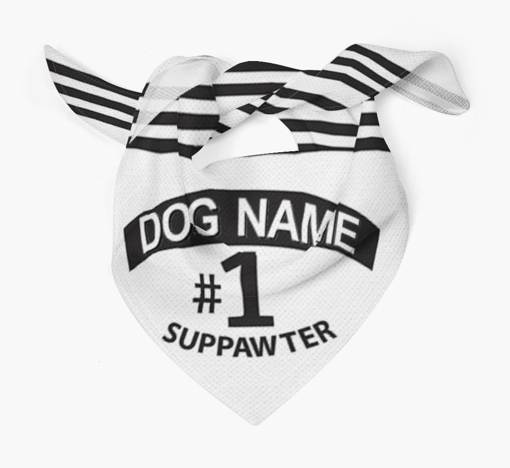 ‘No.1 Suppawter’ - Personalised {breedFullName} Bandana