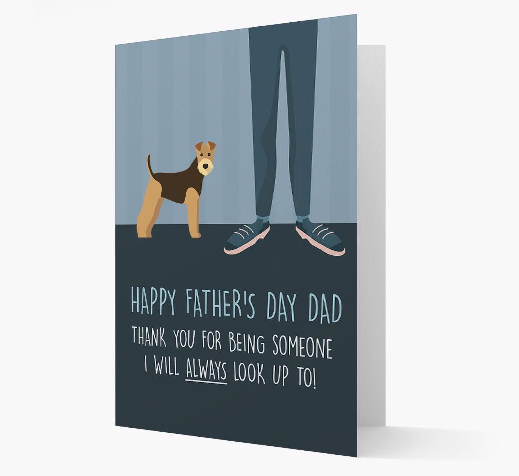 'Happy Father's Day Dad' - Personalized {breedFullName} Father's Day Card