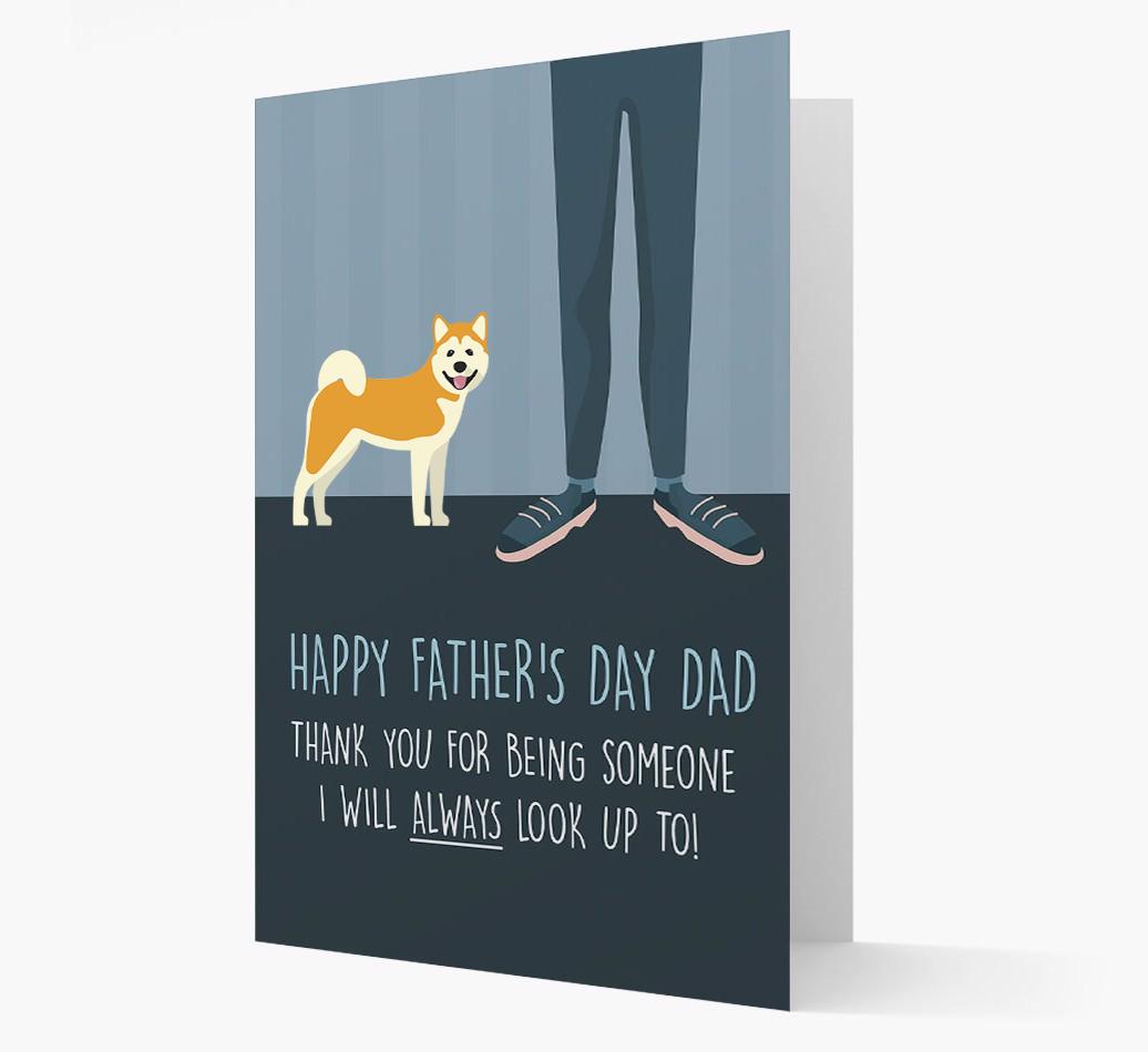 'Happy Father's Day Dad' - Personalized {breedFullName} Father's Day Card