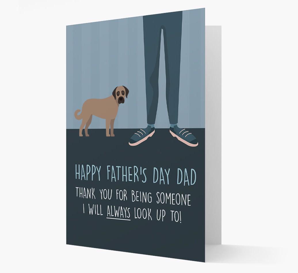 'Happy Father's Day Dad' - Personalized {breedFullName} Father's Day Card