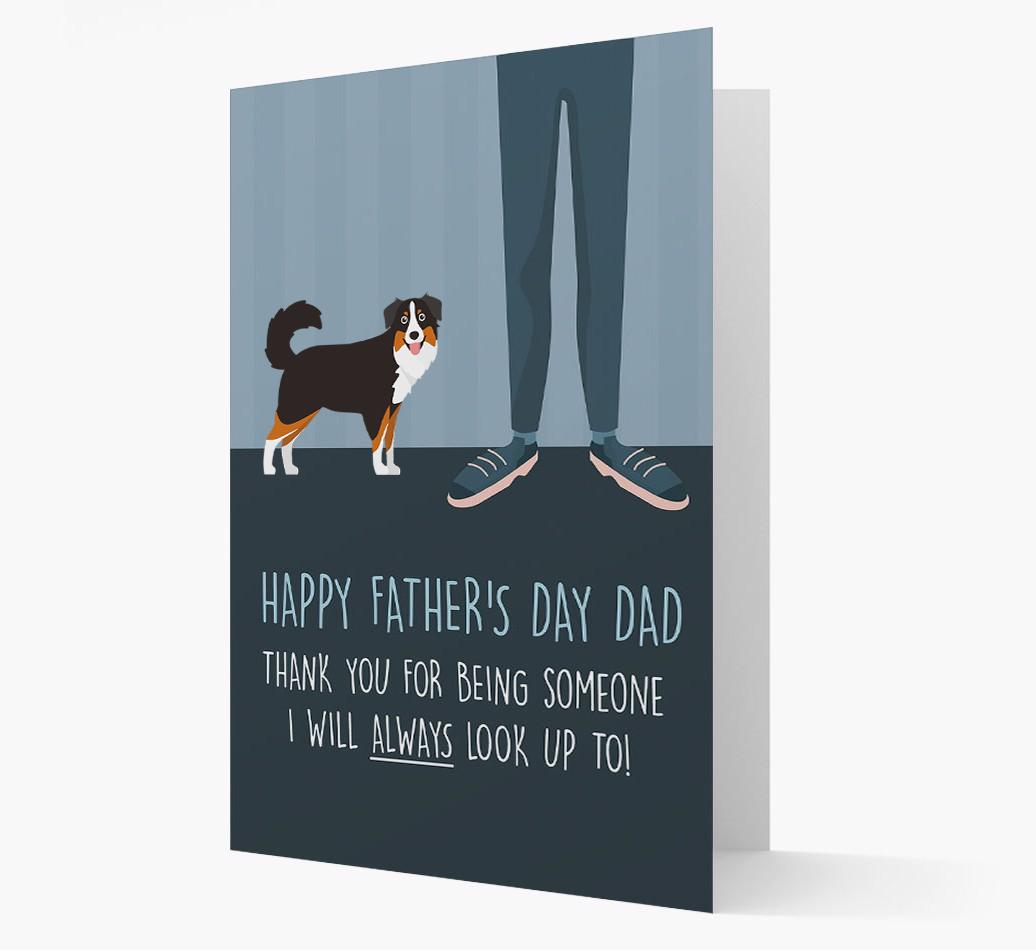 'Happy Father's Day Dad' - Personalized {breedFullName} Father's Day Card
