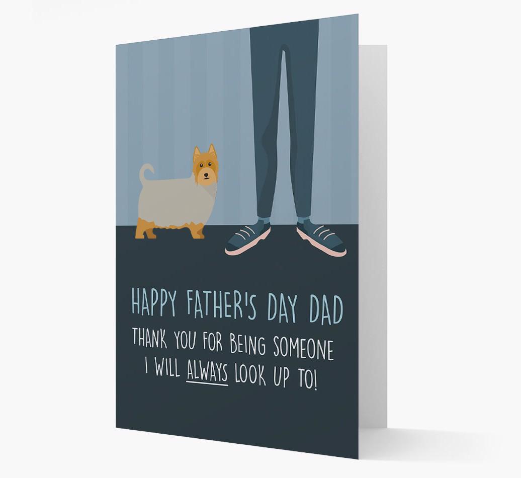 'Happy Father's Day Dad' - Personalized {breedFullName} Father's Day Card