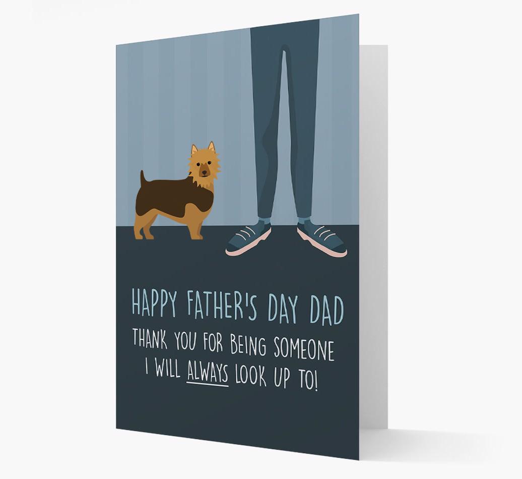 'Happy Father's Day Dad' - Personalized {breedFullName} Father's Day Card