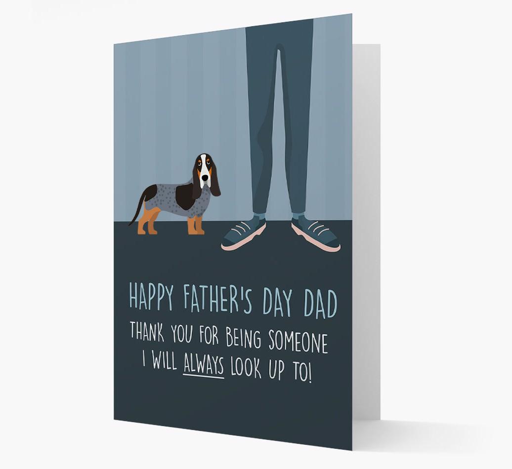 'Happy Father's Day Dad' - Personalized {breedFullName} Father's Day Card