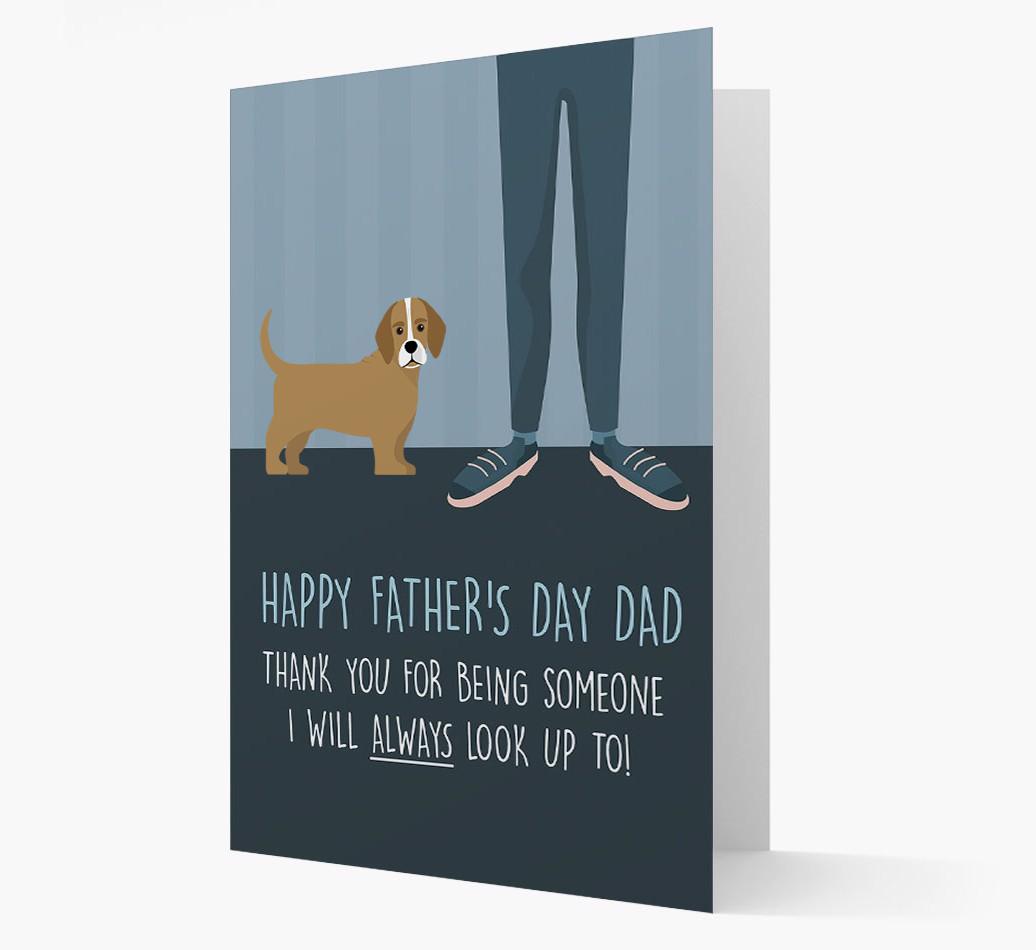 'Happy Father's Day Dad' - Personalized {breedFullName} Father's Day Card