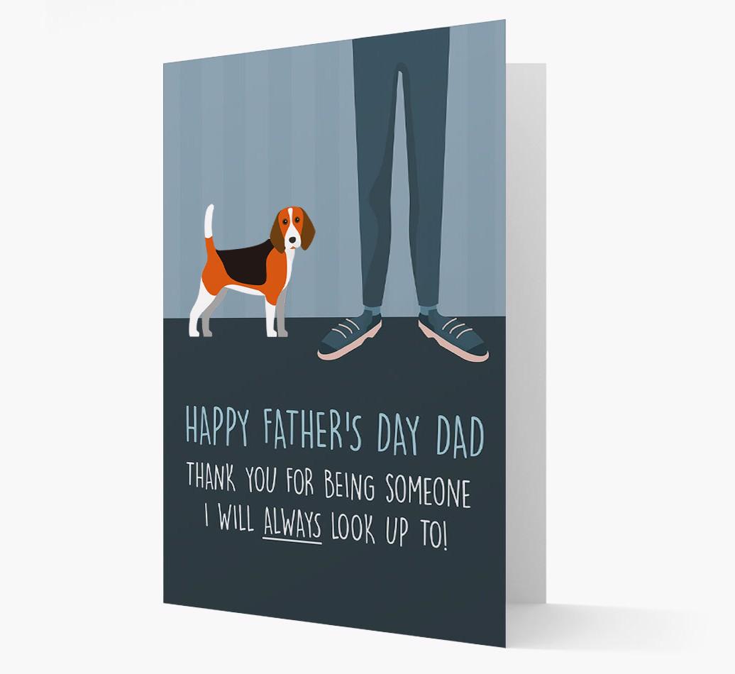 'Happy Father's Day Dad' - Personalized {breedFullName} Father's Day Card