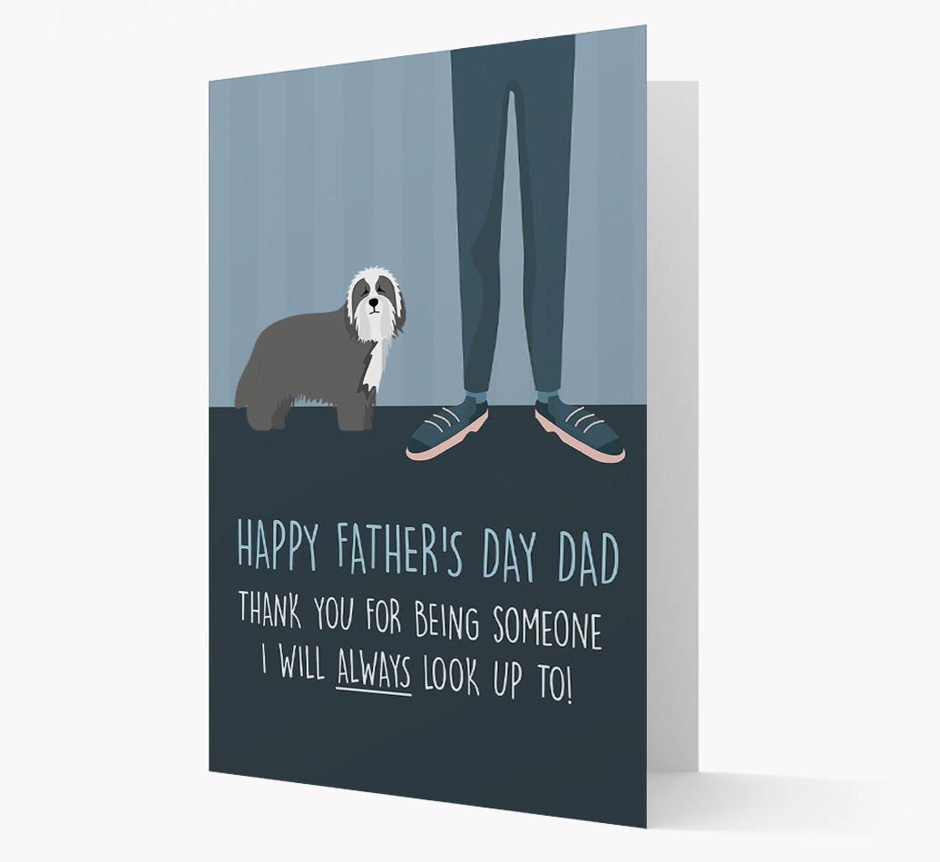 'Happy Father's Day Dad' - Personalized {breedFullName} Father's Day Card