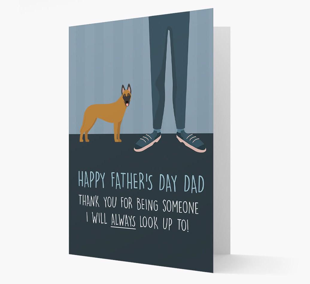 'Happy Father's Day Dad' - Personalized {breedFullName} Father's Day Card