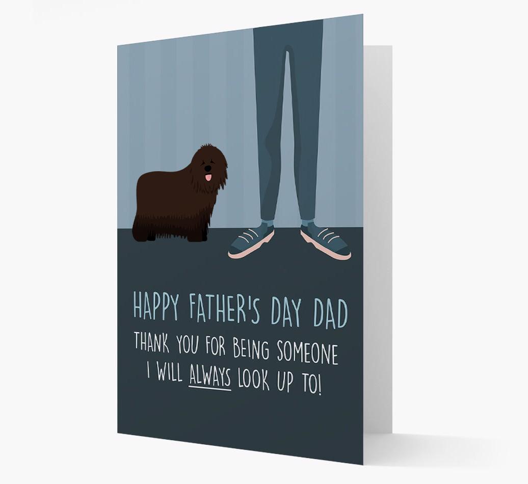 'Happy Father's Day Dad' - Personalized {breedFullName} Father's Day Card