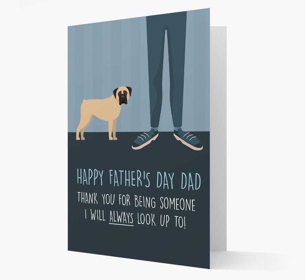 'Happy Father's Day Dad' - Personalized {breedFullName} Father's Day Card