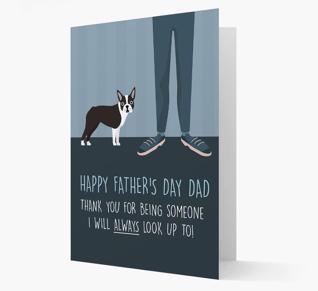 'Happy Father's Day Dad' - Personalized {breedFullName} Father's Day Card