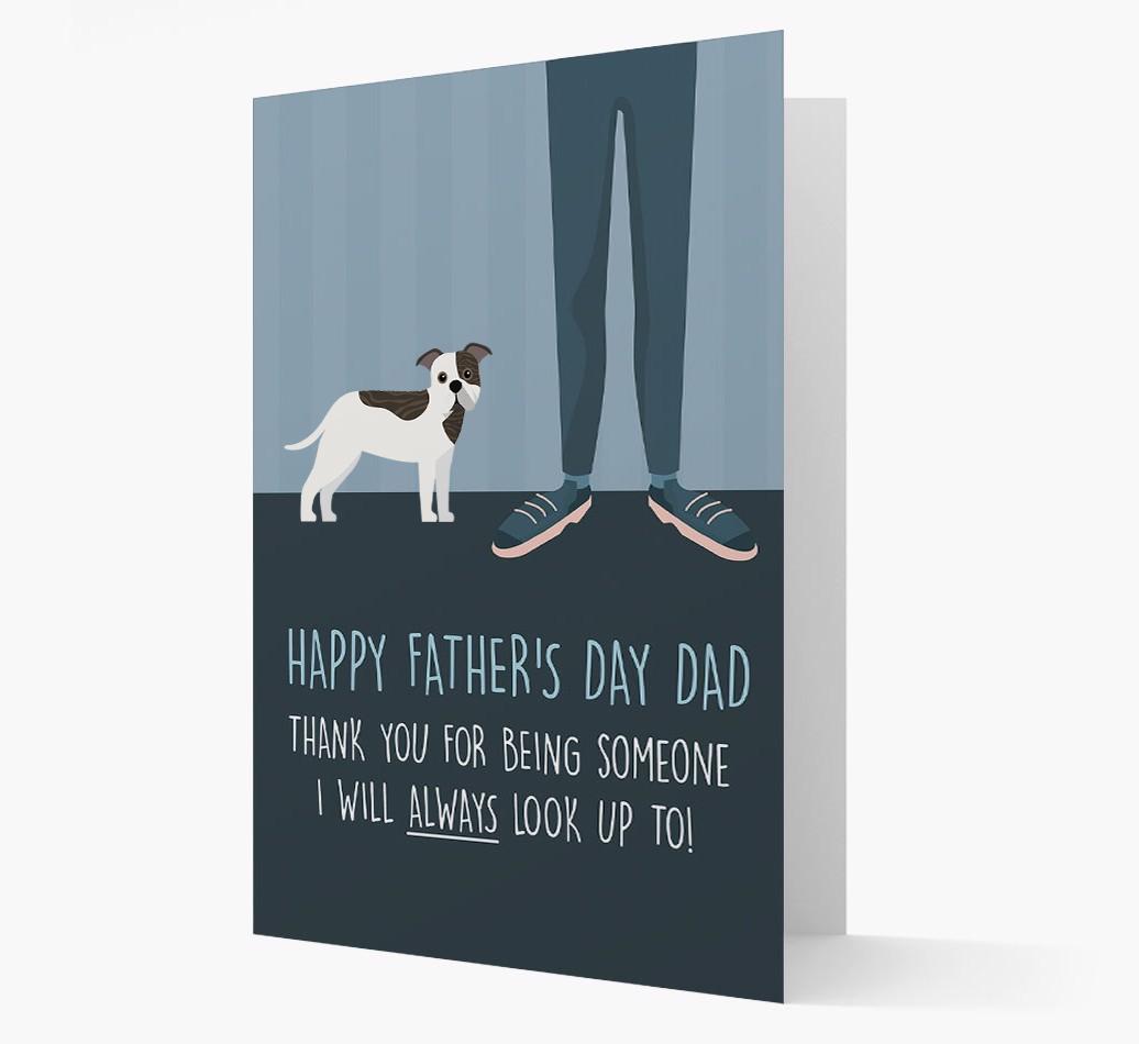 'Happy Father's Day Dad' - Personalized {breedFullName} Father's Day Card