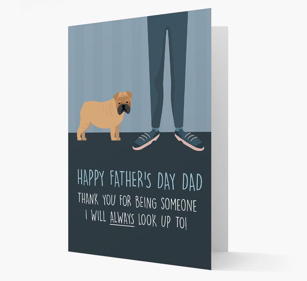 'Happy Father's Day Dad' - Personalized {breedFullName} Father's Day Card