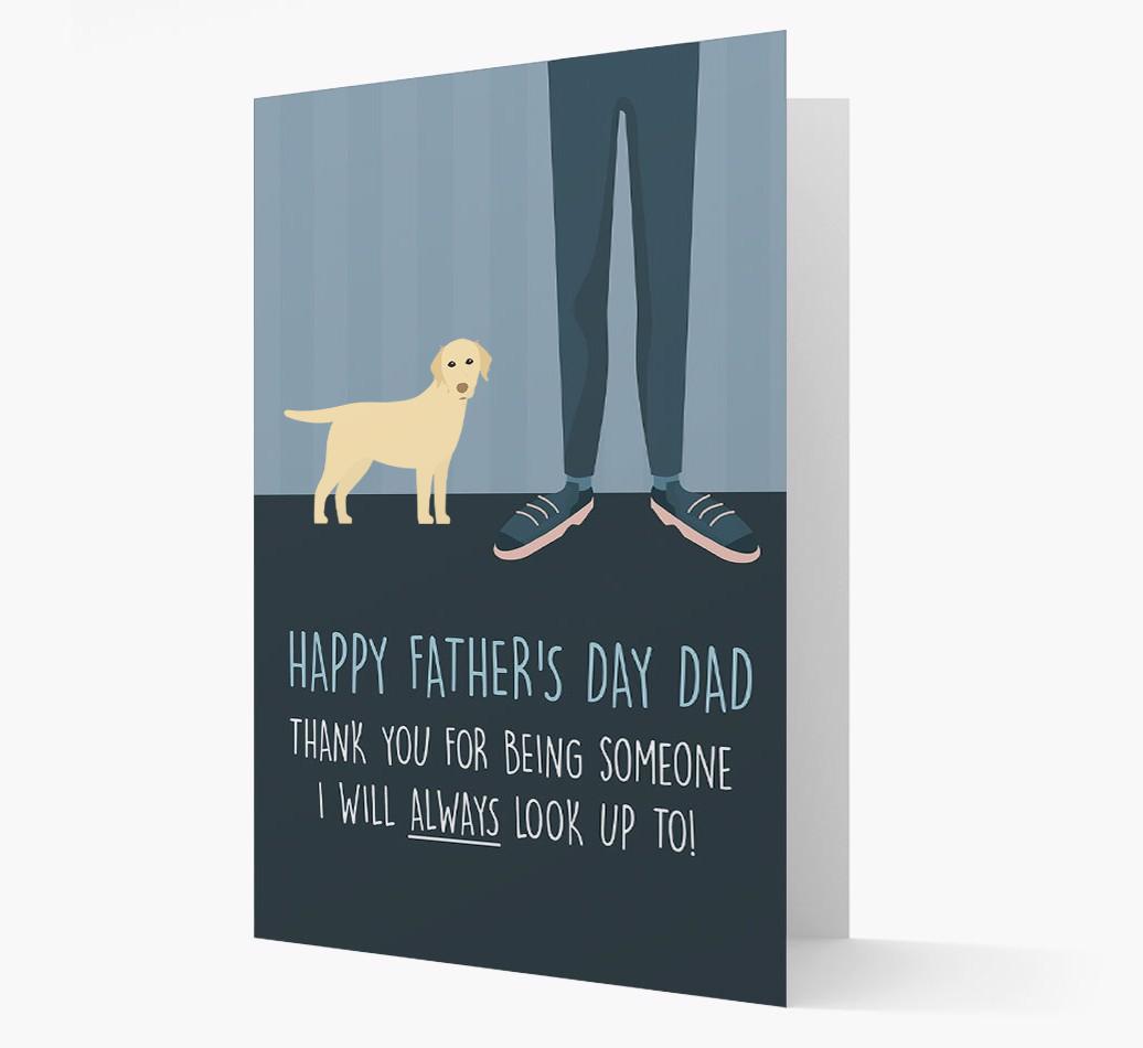 'Happy Father's Day Dad' - Personalized {breedFullName} Father's Day Card