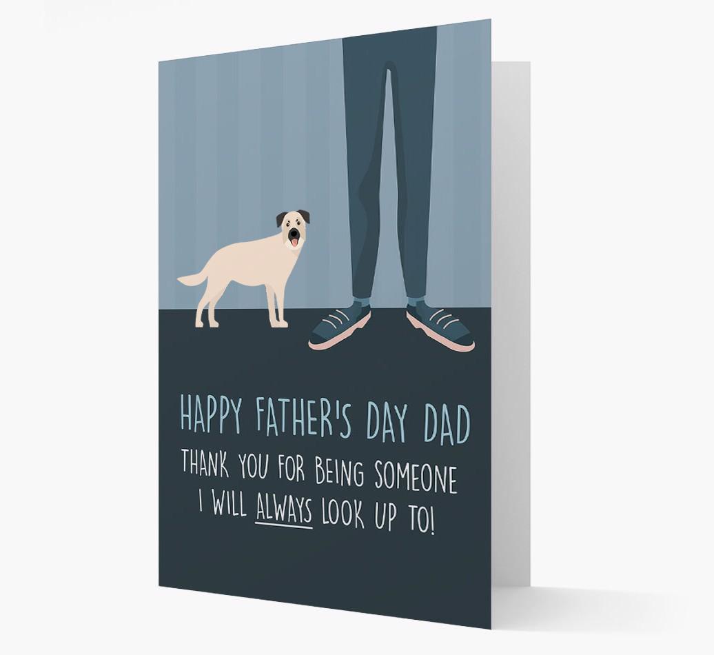 'Happy Father's Day Dad' - Personalized {breedFullName} Father's Day Card