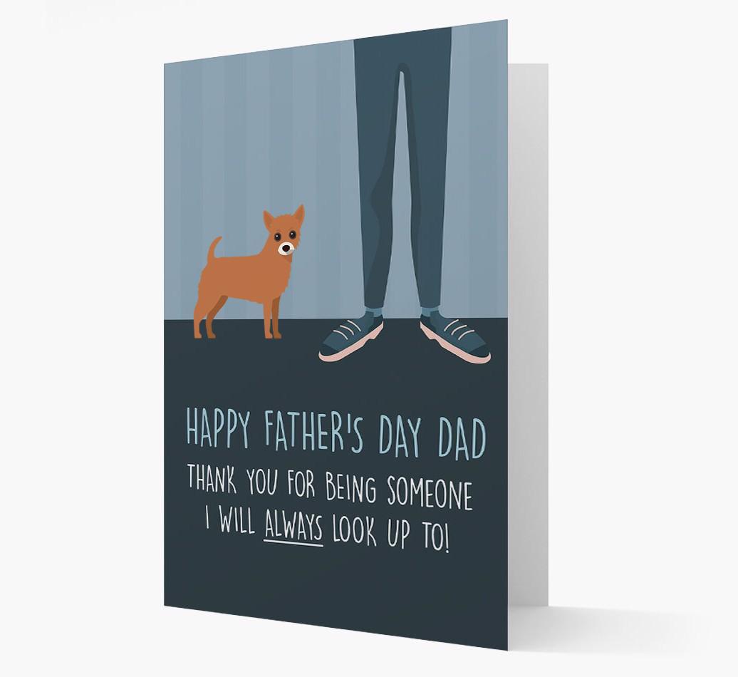'Happy Father's Day Dad' - Personalized {breedFullName} Father's Day Card