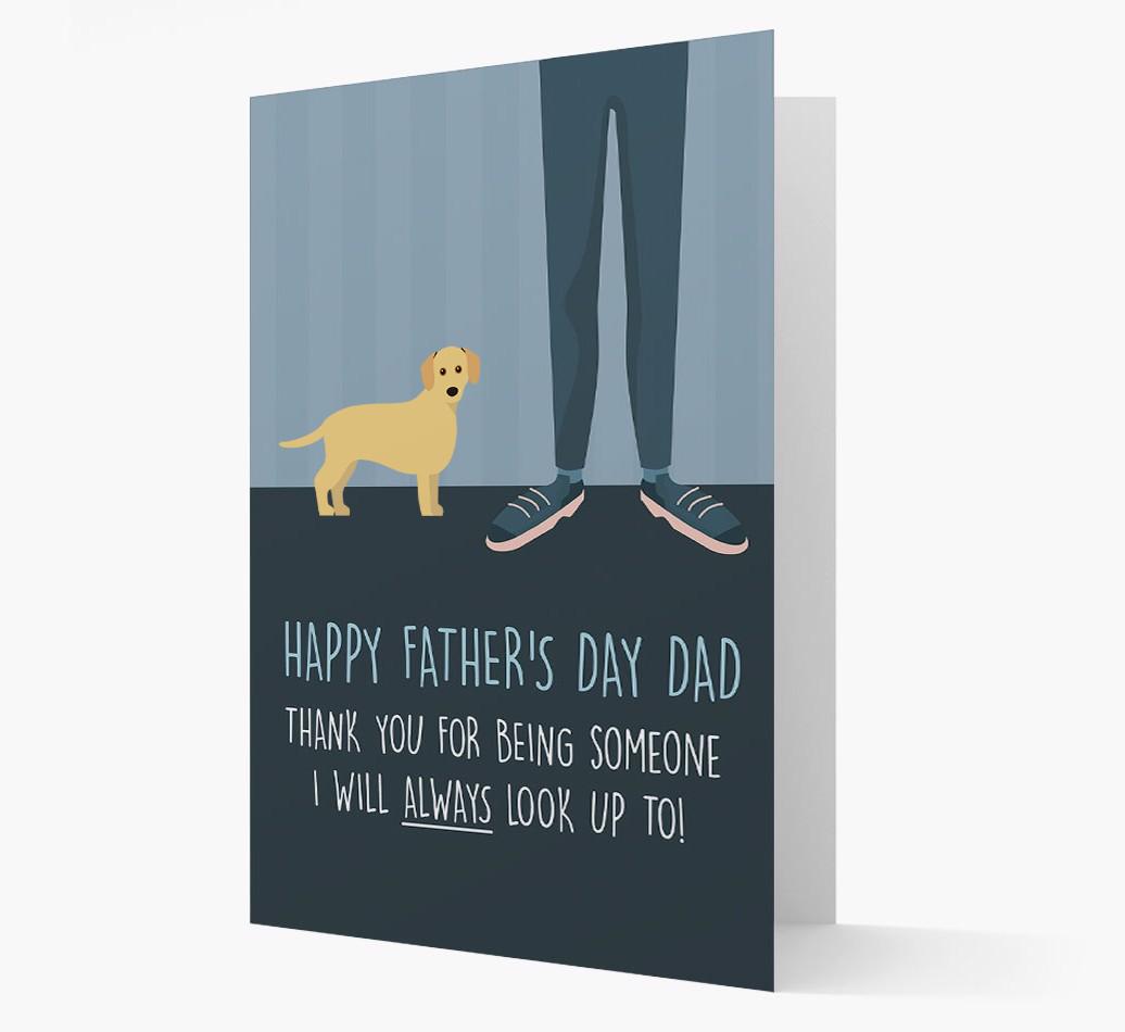 'Happy Father's Day Dad' - Personalized {breedFullName} Father's Day Card