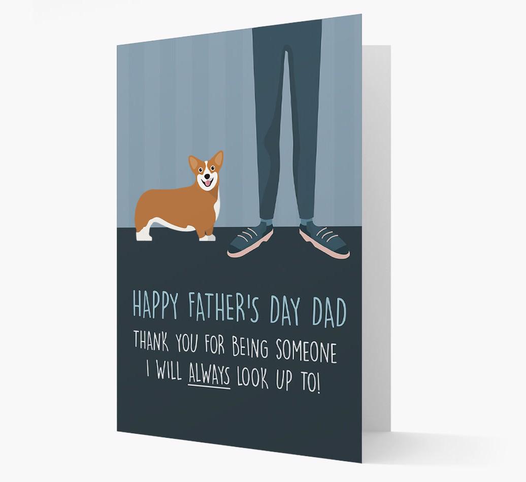 'Happy Father's Day Dad' - Personalized {breedFullName} Father's Day Card