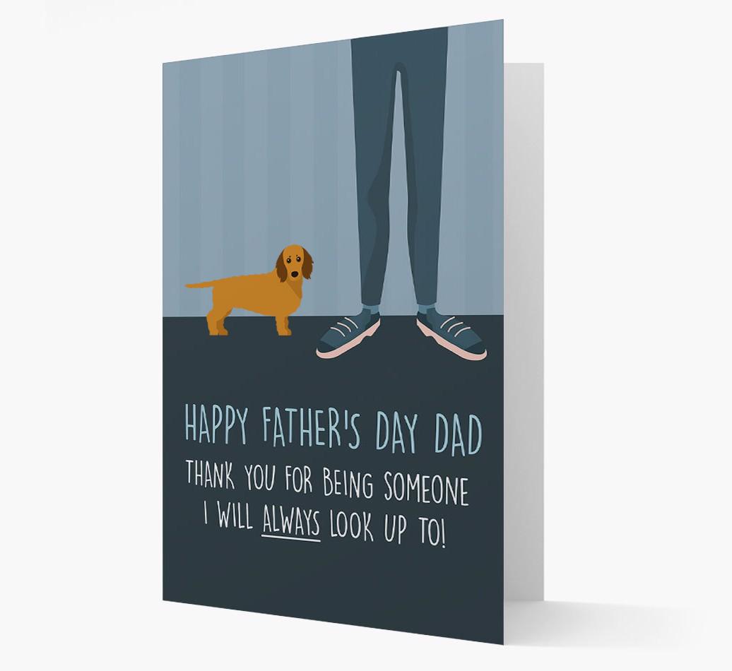 'Happy Father's Day Dad' - Personalized {breedFullName} Father's Day Card