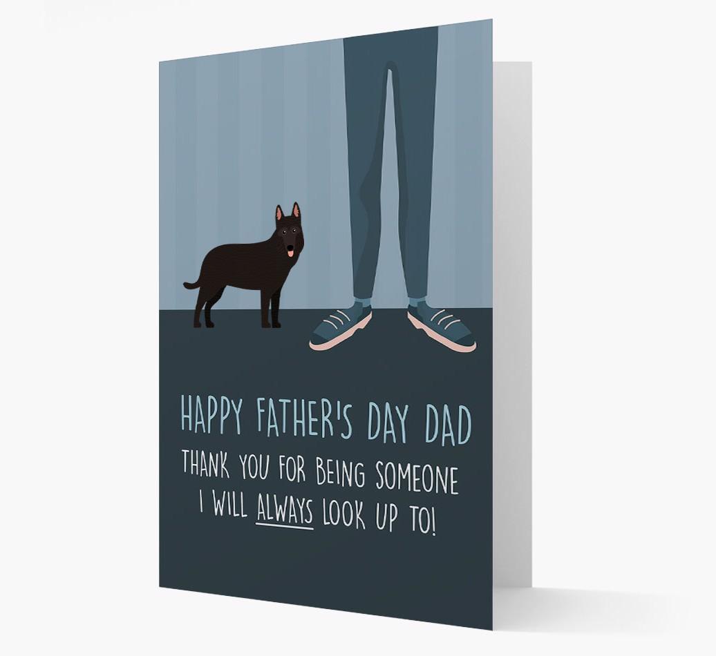 'Happy Father's Day Dad' - Personalized {breedFullName} Father's Day Card