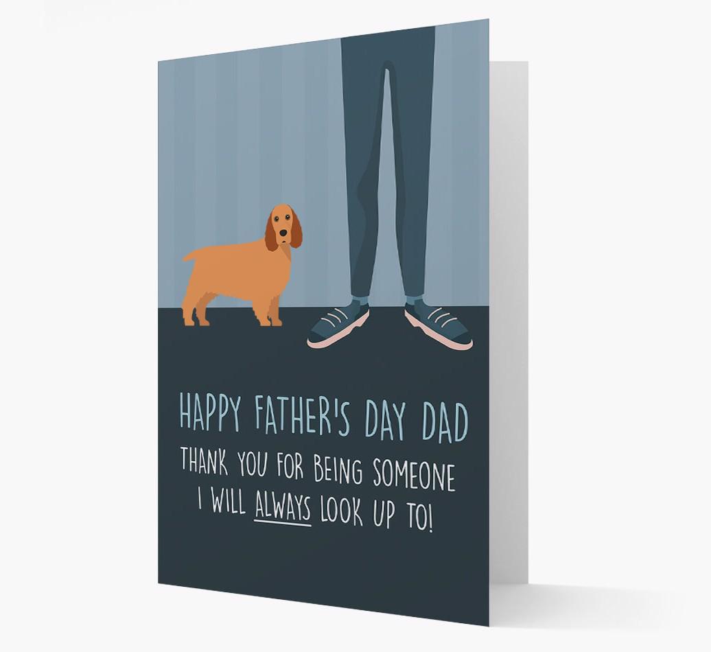 'Happy Father's Day Dad' - Personalized {breedFullName} Father's Day Card