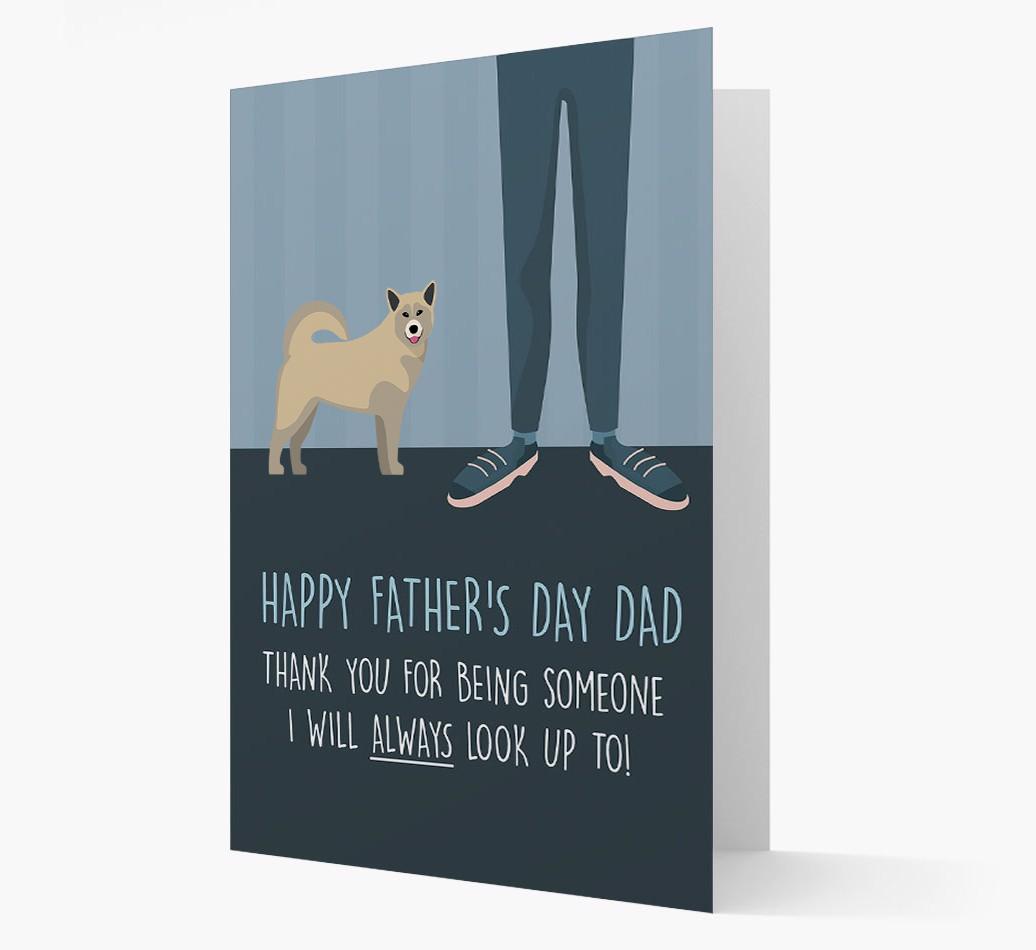 'Happy Father's Day Dad' - Personalized {breedFullName} Father's Day Card