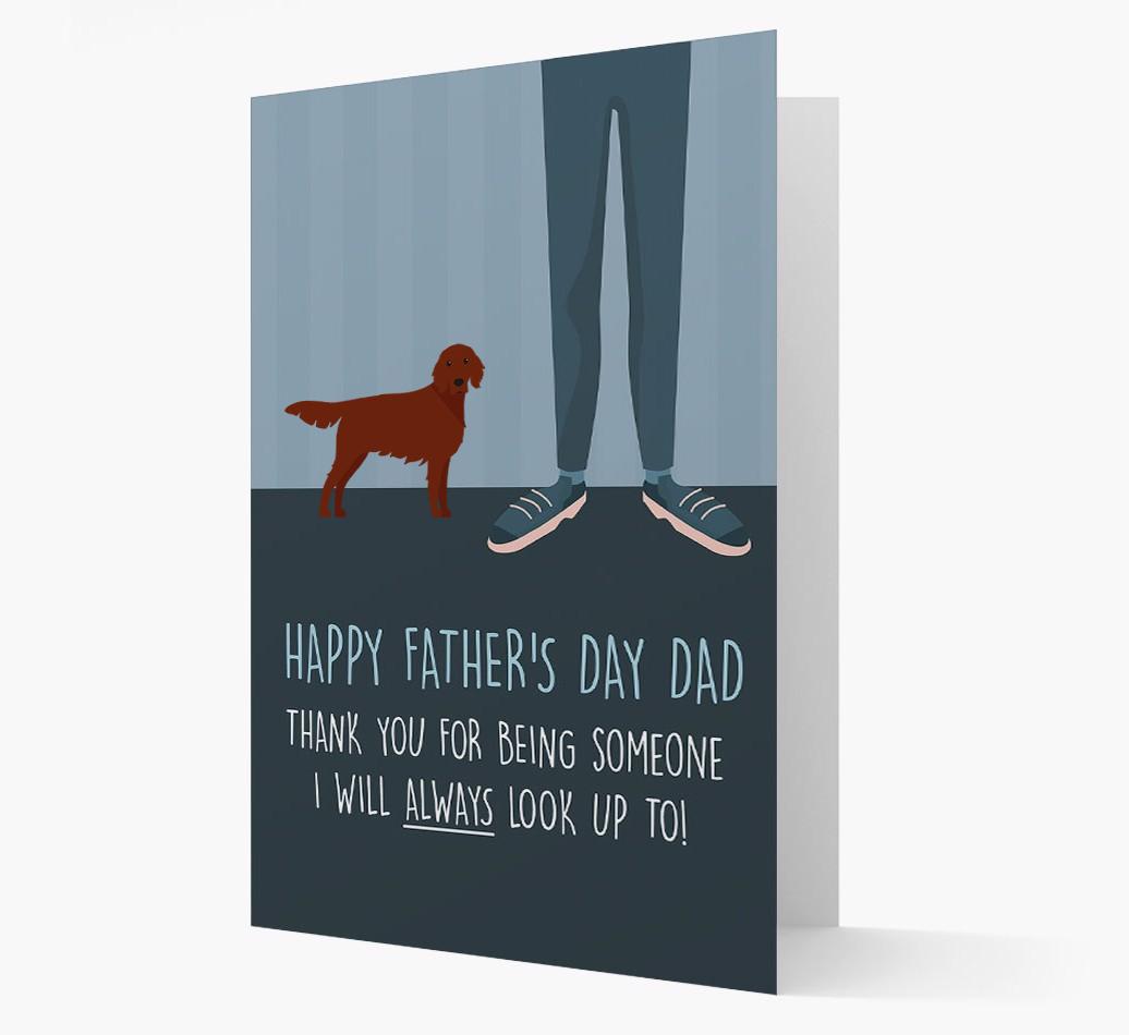 'Happy Father's Day Dad' - Personalized {breedFullName} Father's Day Card