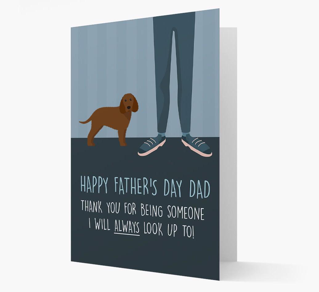 'Happy Father's Day Dad' - Personalized {breedFullName} Father's Day Card