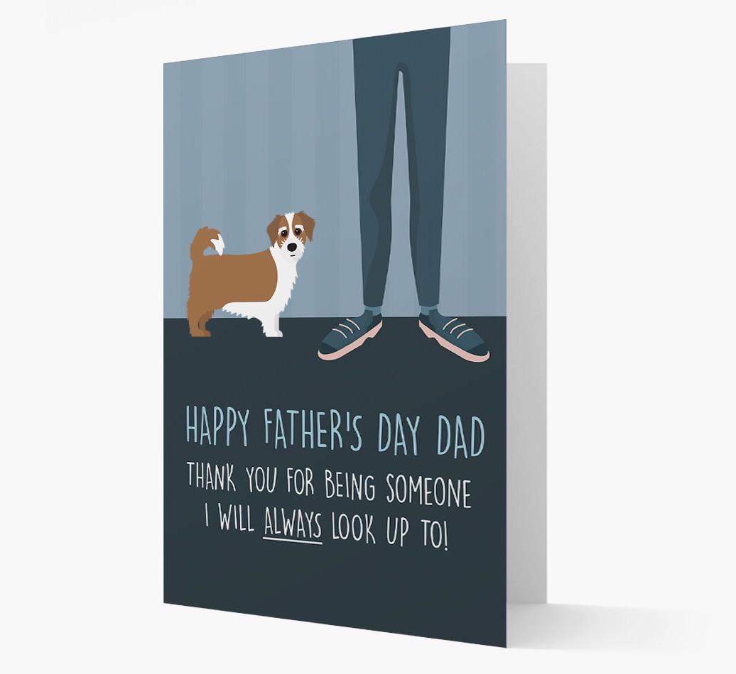 'Happy Father's Day Dad' - Personalized {breedFullName} Father's Day Card