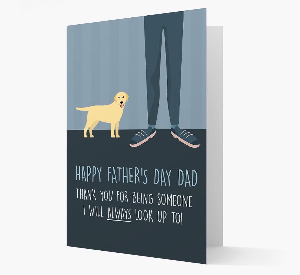'Happy Father's Day Dad' - Personalized {breedFullName} Father's Day Card