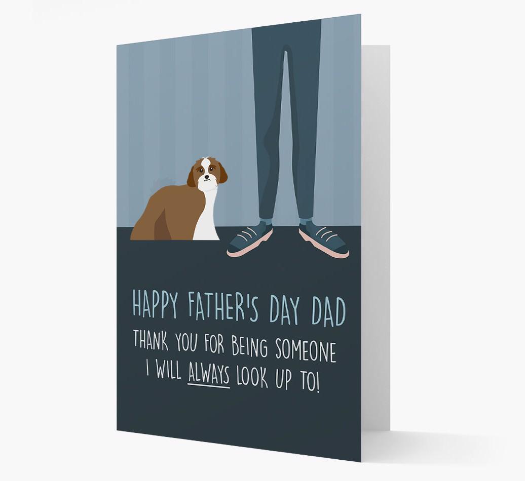 'Happy Father's Day Dad' - Personalized {breedFullName} Father's Day Card