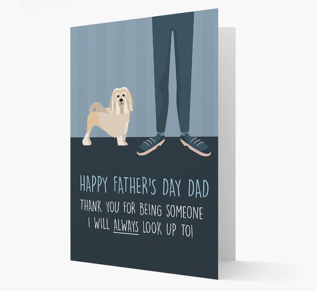 'Happy Father's Day Dad' - Personalized {breedFullName} Father's Day Card