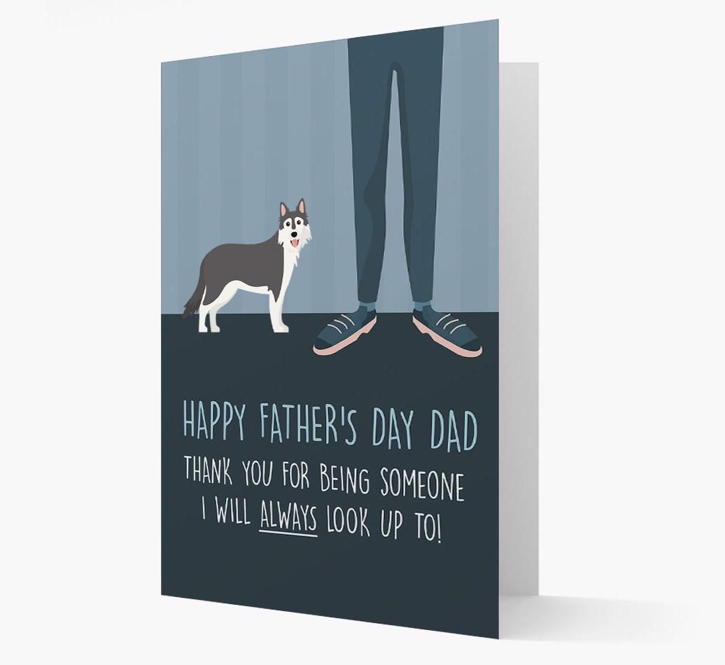 'Happy Father's Day Dad' - Personalized {breedFullName} Father's Day Card