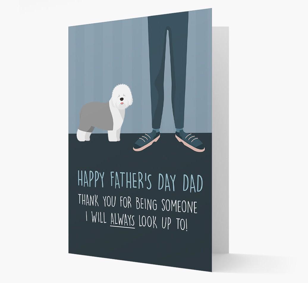 'Happy Father's Day Dad' - Personalized {breedFullName} Father's Day Card