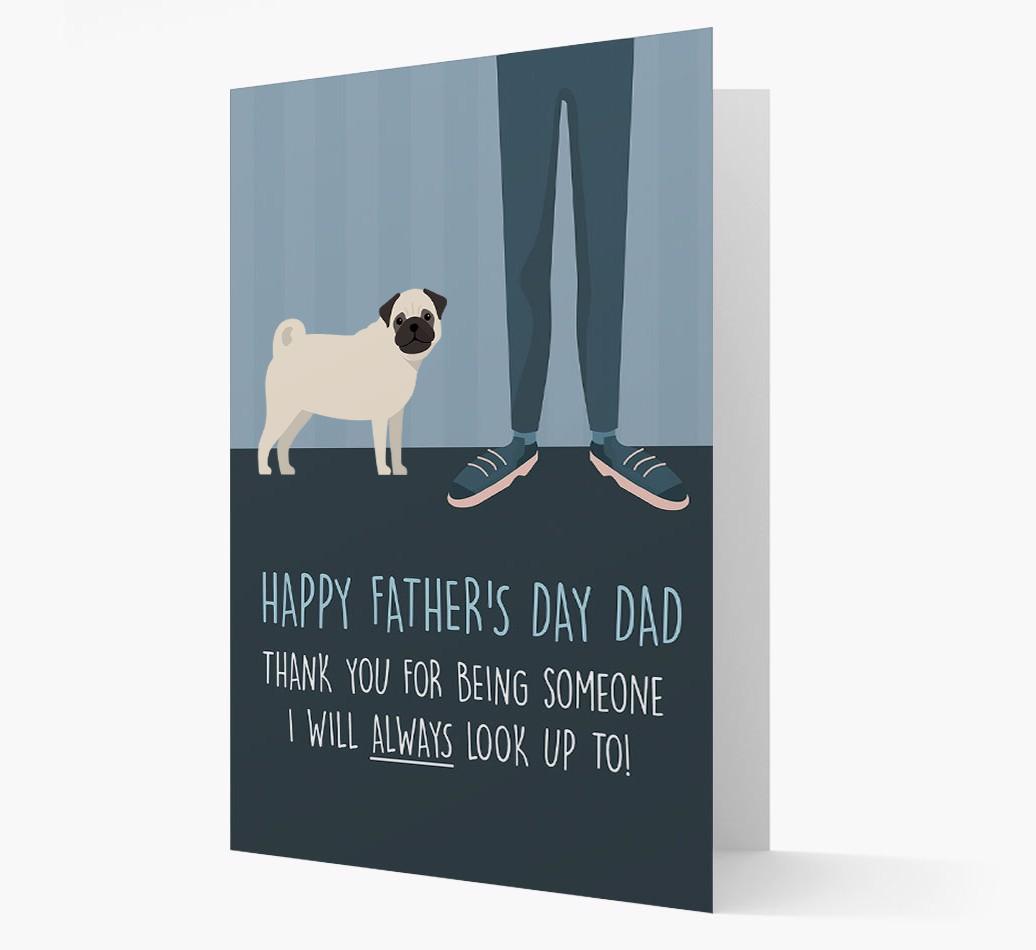 'Happy Father's Day Dad' - Personalized {breedFullName} Father's Day Card