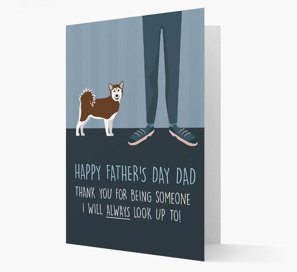 'Happy Father's Day Dad' - Personalized {breedFullName} Father's Day Card