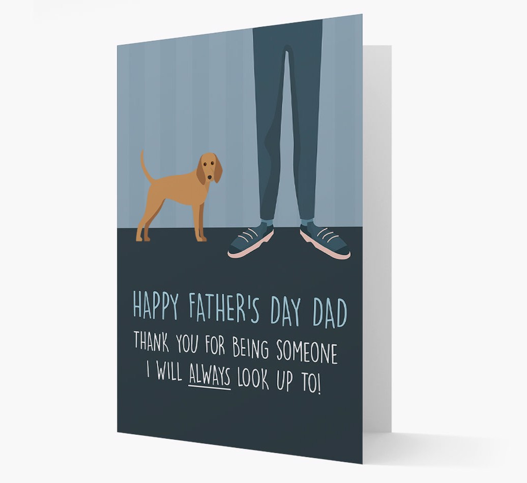 'Happy Father's Day Dad' - Personalized {breedFullName} Father's Day Card
