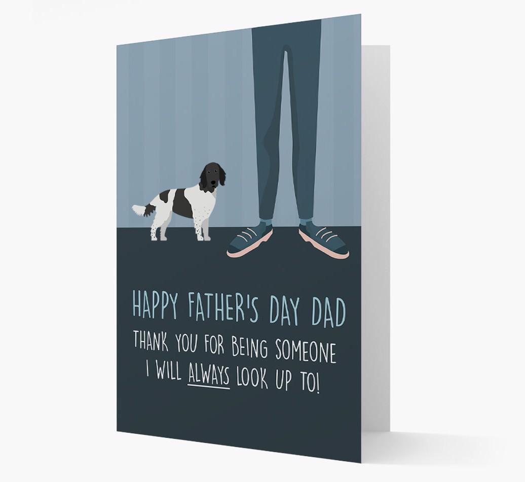 'Happy Father's Day Dad' - Personalized {breedFullName} Father's Day Card