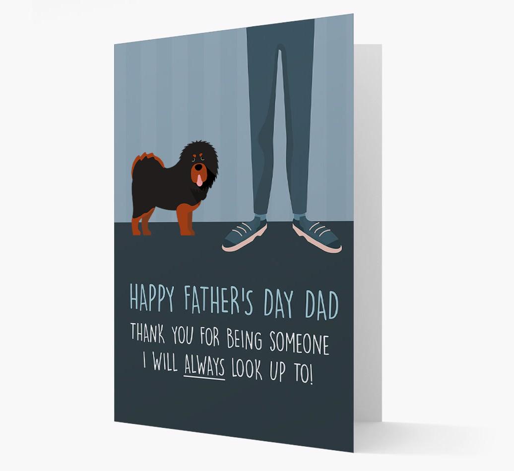 'Happy Father's Day Dad' - Personalized {breedFullName} Father's Day Card