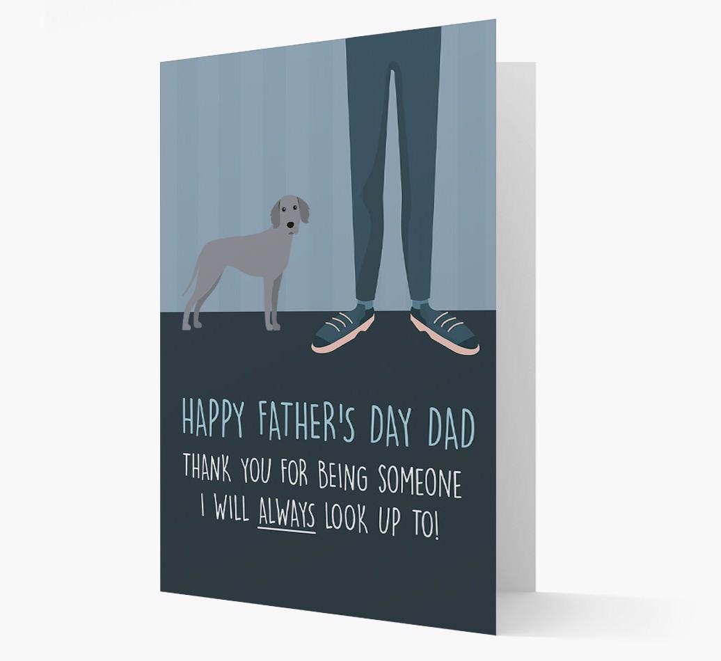 'Happy Father's Day Dad' - Personalized {breedFullName} Father's Day Card