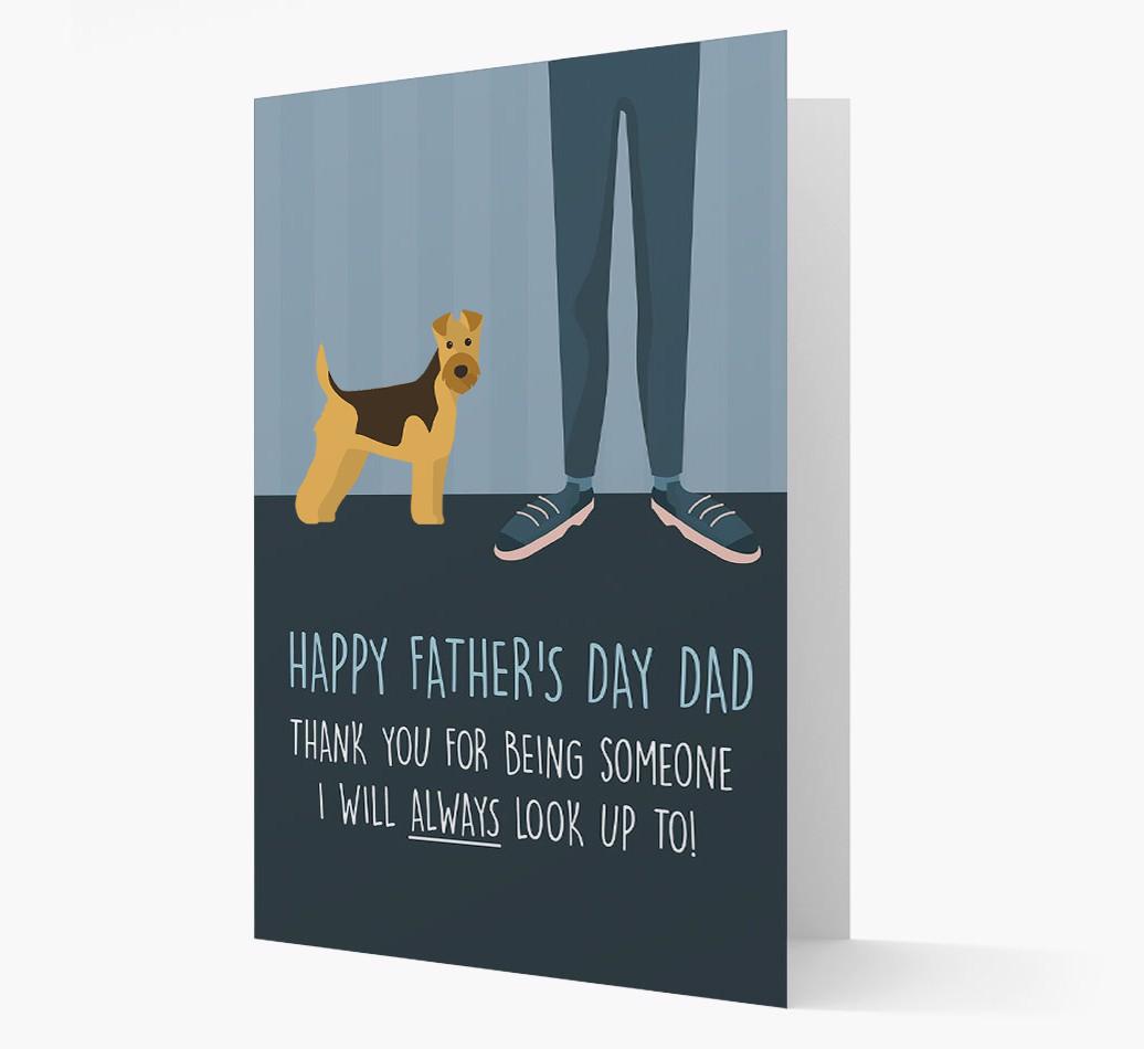 'Happy Father's Day Dad' - Personalized {breedFullName} Father's Day Card