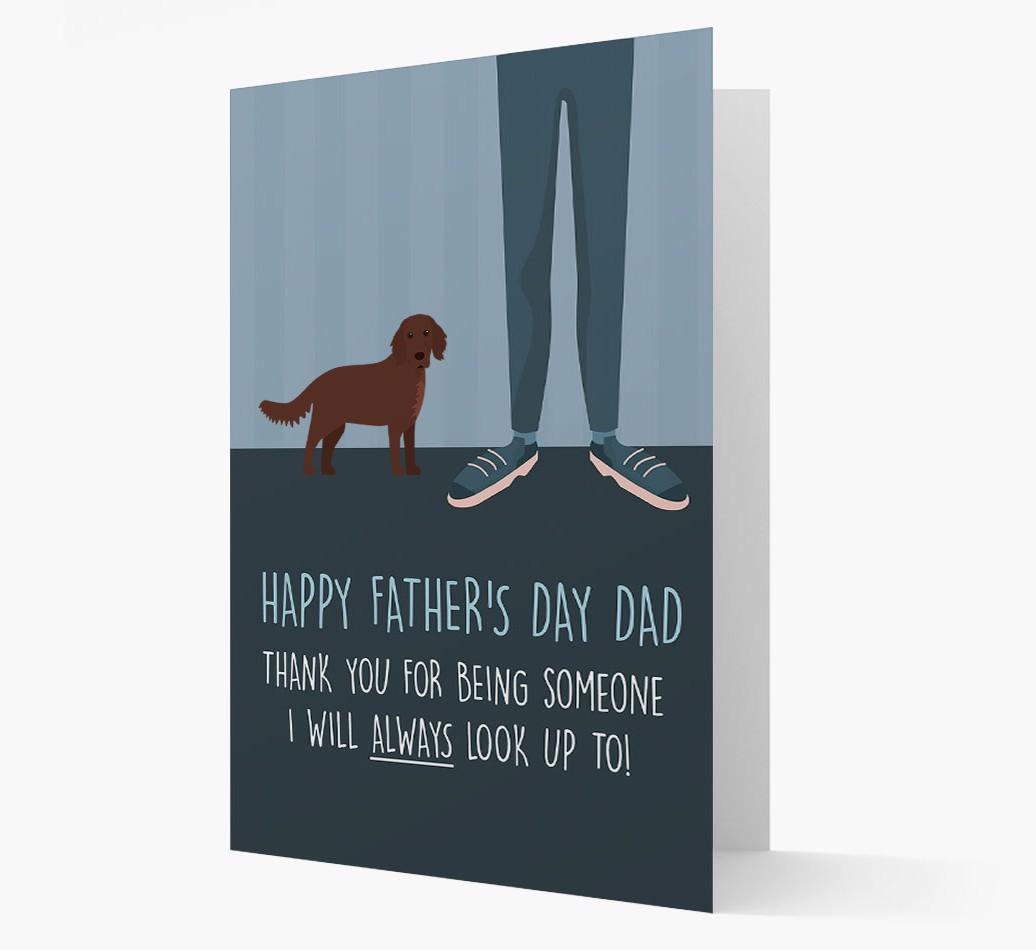 'Happy Father's Day Dad' - Personalized {breedFullName} Father's Day Card