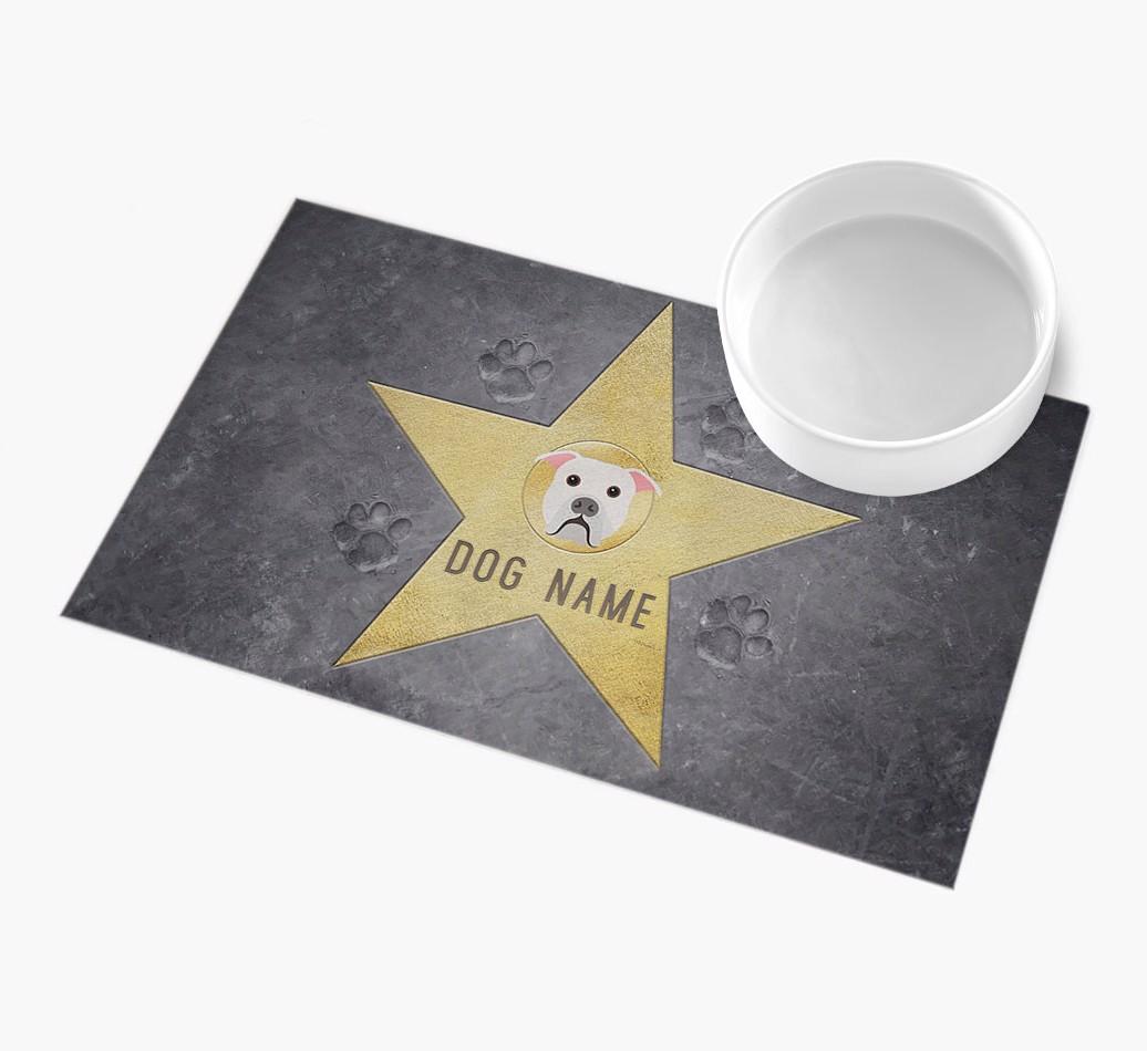 Star of Fame: Personalized {breedFullName} Feeding Mat