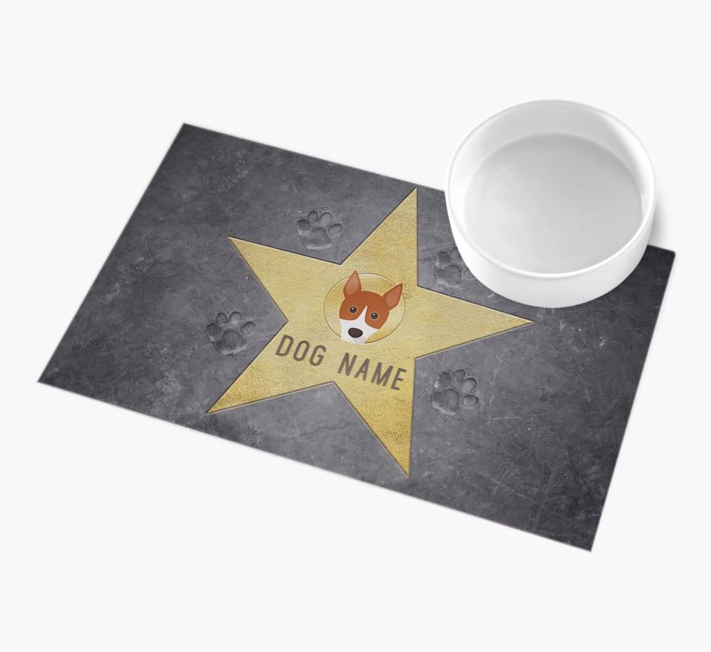 Star of Fame: Personalized {breedFullName} Feeding Mat
