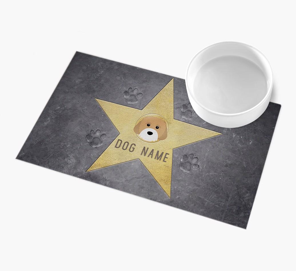Star of Fame: Personalized {breedFullName} Feeding Mat