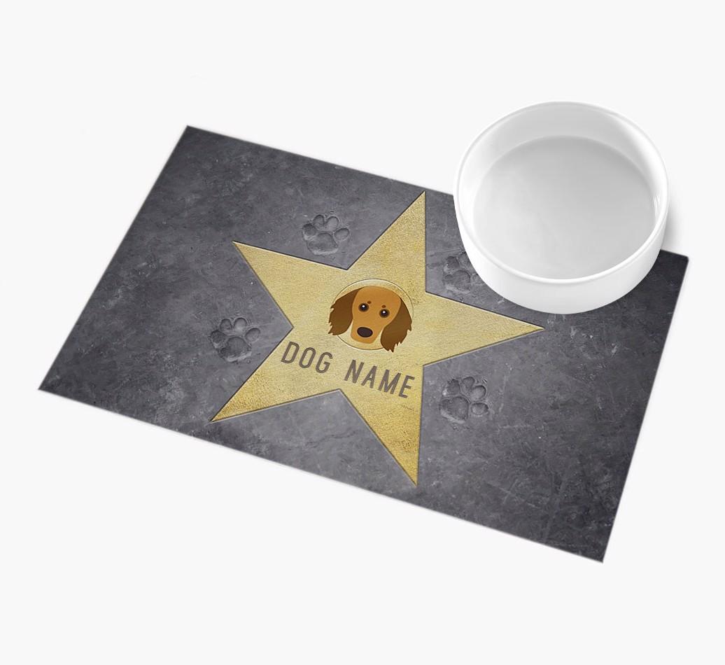 Star of Fame: Personalized {breedFullName} Feeding Mat